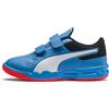 Puma Tenaz V Jr, Scarpe da Calcetto Indoor Unisex-Bambini, Blu (Bleu Azur White Black-Red Blast 06), 34 EU