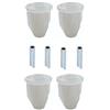 prometeo electronics Kit da 4 adattatori per bottiglia + 4 barre filettate M10 da 30mm Kit per illuminazione bottiglia