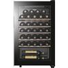 Haier Wine Bank 50 Series 3 HWS33GG Cantinetta Vino, 33 Bottiglie, Vetro Anti-UV, App hOn, Ripiani in Legno, Luce LED, Classe G, 49,9x45,5x83 cm, Nero