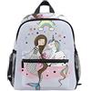 Mnsruu Zaino per bambini Unicorno e sirena Asilo per bambini in età prescolare