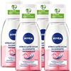 Nivea Struccante Occhi Illuminante per Trucco Waterproof ad Azione Detergente ed Energizzante Formula Vegana Bifase con Vitamina C per Contorno Occhi e Pelli Sensibili - 4 Flaconi da da 125ml