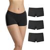Risalti Boxer Donna Vita Alta in Bamboo 3 Pezzi - Morbidi Mutande in Cotone, Intimo Made in Italy