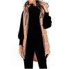 Kobilee Giubbotto Smanicato Donna Invernale Lavoro Caldo Cotone Imbottita Elegante Senza Maniche Cappotto Giubbotto Giacca Gilet Trapuntato Leggero con Cappuccio Lungo Piumino Smanicato