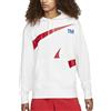 Nike M NSW Swoosh PO SBB Hoodie Felpa con Cappuccio, White/University Red, 2XL Uomo