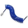 CCLIFE 1/4 PU Tubo d'aria a molla 5m Tubo d'aria a spirale PU Tubo flessibile pneumatico per linea d'aria o trasferimento di fluidi, con limitatore di curvatura Attacco rapido e spina