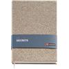 Miquelrius - Taccuino A5 (140 x 200 mm), interno a righe bianco, 80 fogli da 100 g/m², copertina in cartone foderato con effetto glitter, cucito, collezione Midnight Secrets