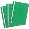 D.RECT 25 cartelline portadocumenti formato A4 con fori in plastica con copertina frontale trasparente, in pellicola di polipropilene, perforate, colore: verde