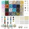 Liangding Perline per Braccialetti, Colorate Vetro Beads 8mm, Perline di Pietra Preziosa, con accessori per ciondoli, Perle per fai da te Bigiotteria Orecchini Creazione di Gioielli, Collane, Orecchini