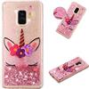 HopMore Cover per Samsung Galaxy J6 2018 Silicone Morbido Brillantini Trasparente con Disegni Belle Custodia Trasparenti Morbide Antiurto Case Protettiva Brillante Glitter - Unicorno