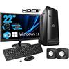 Outlet Computer Outsider PC Desktop Computer Completo - SSD 240GB - WINDOWS 11 PRO 64 BIT - WIFI - HDMI - VGA - TASTIERA E MOUSE USB CASSE AUDIO. (CPU: I7 - RAM 16GB, MONITOR 22)