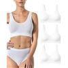 Risalti Reggiseno Senza Ferretto Bamboo Spalla Larga 3 pz - Bralette Donna Senza Cuciture ed Etichette, Reggiseno Donna in Viscosa Elasticizzata, Brassiere, Top Morbido, Intimo - Made in Italy