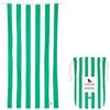 Dock & Bay Telo Mare - Asciugatura Rapida, Senza Sabbia - Compatto, Leggero - Materiali Riciclati al 100% - Include Custodia - Cabana - Cancun Green, Large (160x90cm, 63x35)