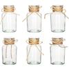 Jttxiu Set di 6 Mini Vasi in Vetro Vintage, Vasetti da Tavolo per Decorazioni, Bottiglie da Decoro, Piccoli Vasi per Fiori per Decorazioni da Tavolo di Matrimonio (Rotondo-A)