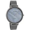 Oozoo C9859 - Orologio da donna vintage, cinturino in metallo, 40 mm, colore: Blu, Bracciale