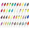 lakigoes Cucchiaini Da Pesca Esche 46 Pezzi Esche Artificiali,Esche Da Pesca, Fishing Set,Esche Per La Pesca Alla Trota,Spoon Trout Area Per Trota, Persico,Luccio Spoon Kit Con Scatola