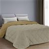 Dorian Home Trapunta Invernale Matrimoniale, Piumone Matrimoniale Double Face, Trapunta Invernale 260x270 cm Made in Italy, Nocciola/Tortora