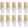 HUAMu Confezione da 10 Lampadine a LED G9 da 10W equivalenti a 100W Alogene, 86 LED, 1000Lm, Angolo di Diffusione 360°, Ultra Luminose, AC 220-240V, Non Dimmerabile, 3000K Bianco Caldo