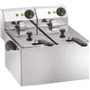 D.L. SERVICE Friggitrice elettrica - Capacità litri 4+4 - cm 43 x 43 x 31 h