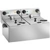 D.L. SERVICE Friggitrice elettrica - Capacità litri 6+6 - Cm 62 x 43 x 31 h
