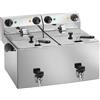 D.L. SERVICE Friggitrice elettrica - Capacità litri 8+8 - cm 62 x 43 x 35.5 h