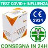 CiTest Test rapido NASALE Covid e Influenza PER AUTO-TEST. Confezione da 5 pezzi. AutoTest (tampone nasale) antigene Coronavirus ed Influenza A/B ad USO DOMESTICO certificato CE 2934, iscritto RDM. Rileva OMICRON e tutte le sottovarianti. Spedizione …