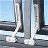 SAFELON regolabile finestra gap size Baby Safety Window Restrictor, Blocco di sicurezza della finestra per bambini e animali domestici (2 PCS, Bianco)