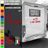 Adesivi camper IO AMO IL MIO CAMPER CUORE caravan roulotte accessori cod.1843