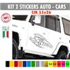 2 Adesivi Cinghiale JIMNY Defender Wrangler Cruiser Pajero 4x4 vari colori 1779