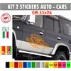2 Adesivi Cinghiale JIMNY Defender Wrangler Cruiser Pajero 4x4 vari colori 1779