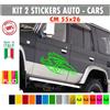 2 Adesivi Cinghiale JIMNY Defender Wrangler Cruiser Pajero 4x4 vari colori 1779