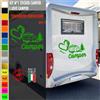 Adesivi camper AMORE PER ROULOTTE CUORE caravan roulotte accessori cod.1828