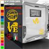 2 Adesivi camper LO AMORE NATURA SOLE CIELO caravan roulotte accessori cod.1835