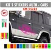 2 Adesivi Cinghiale JIMNY Defender Wrangler Cruiser Pajero 4x4 vari colori 1779