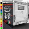 2 Adesivi camper LO AMORE NATURA SOLE CIELO caravan roulotte accessori cod.1835
