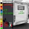 Adesivi camper IO AMO IL MIO CAMPER CUORE caravan roulotte accessori cod.1843
