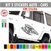 2 Adesivi Cinghiale JIMNY Defender Wrangler Cruiser Pajero 4x4 vari colori 1779