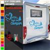Adesivi camper AMORE PER ROULOTTE CUORE caravan roulotte accessori cod.1828