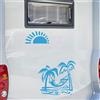 Adesivi camper MARE SOLE PALMA RELAX TENDA caravan roulotte accessori cod.1838