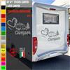 Adesivi camper AMORE PER ROULOTTE CUORE caravan roulotte accessori cod.1828
