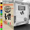 2 Adesivi camper LO AMORE NATURA SOLE CIELO caravan roulotte accessori cod.1835