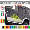 2 Adesivi Cinghiale JIMNY Defender Wrangler Cruiser Pajero 4x4 vari colori 1779