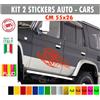 2 Adesivi Cinghiale JIMNY Defender Wrangler Cruiser Pajero 4x4 vari colori 1779