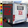 Adesivi camper HAPPY CAMPER FAMIGLIA NATURA caravan roulotte accessori cod.1821