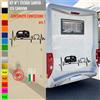 Adesivi camper PASSIONE PER LA ROULOTTE caravan roulotte accessori cod.1842