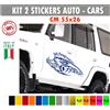2 Adesivi Cinghiale JIMNY Defender Wrangler Cruiser Pajero 4x4 vari colori 1779