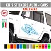 2 Adesivi Cinghiale JIMNY Defender Wrangler Cruiser Pajero 4x4 vari colori 1779
