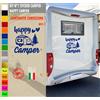 Adesivi camper HAPPY CAMPER FAMIGLIA NATURA caravan roulotte accessori cod.1821