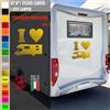 Adesivi camper I LOVE CAMPER AMOPRE PASSIONE caravan roulotte accessori cod.1823