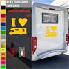 Adesivi camper I LOVE CAMPER AMOPRE PASSIONE caravan roulotte accessori cod.1823