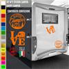 2 Adesivi camper LO AMORE NATURA SOLE CIELO caravan roulotte accessori cod.1835